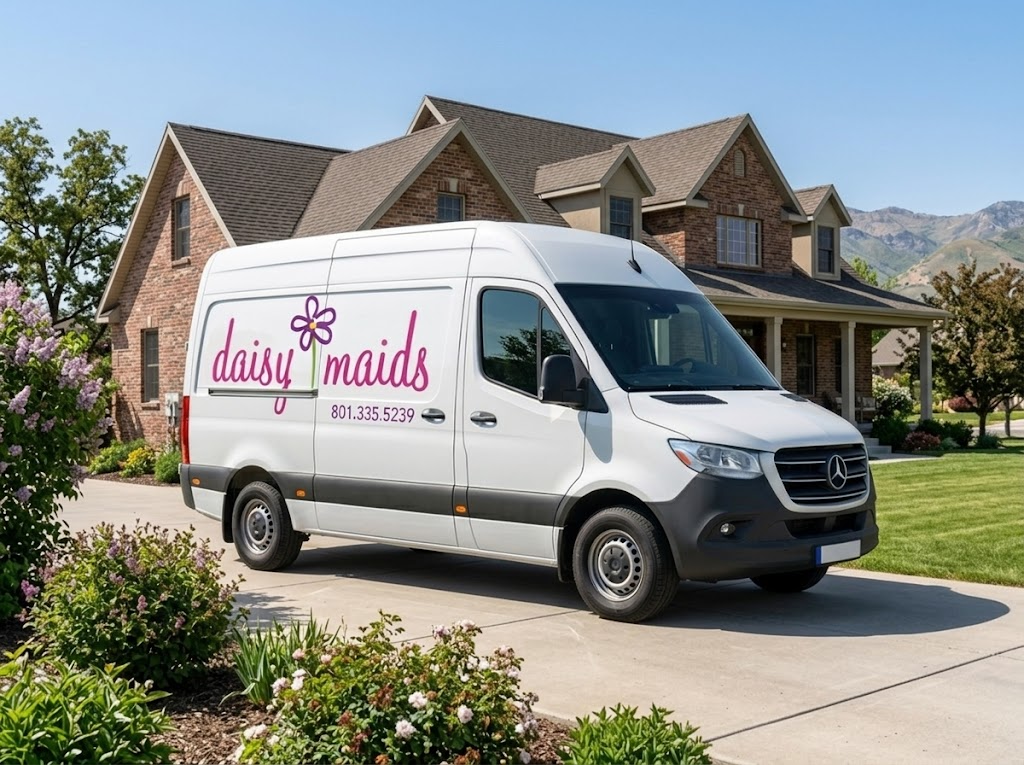 daisy maids van ready for a cleaning in orem